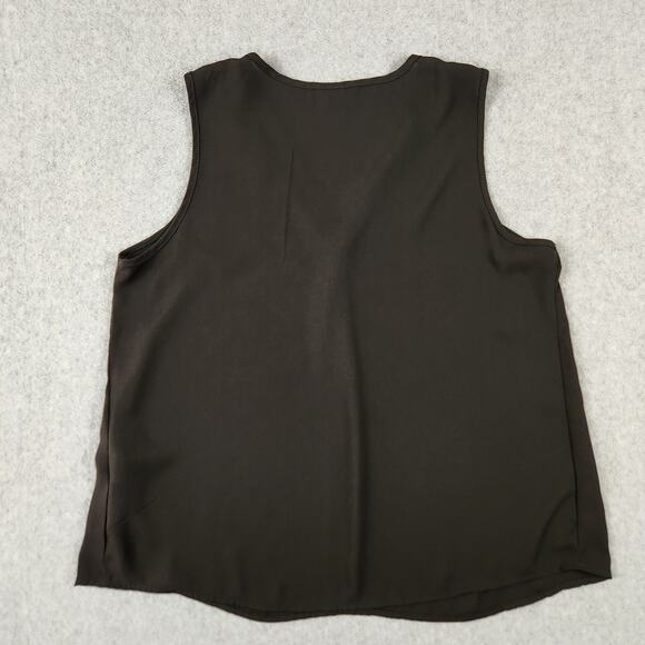 🌼Shein Top Womens Size 8/10 Black Sleeveless V Neck - Picture 6 of 13